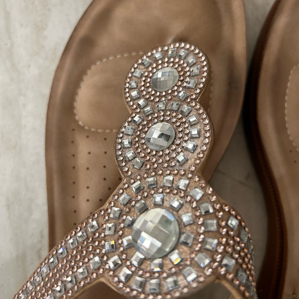 Annie Tan Beaded Sandals